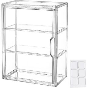 BOHOIDEE 3 Tiers Clear Display Case for Figures, Acrylic Storage Organizers in Kuwait