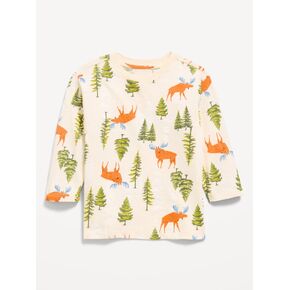 Old Navy Printed Long-Sleeve Unisex T-Shirt for Toddler - Moose in Kuwait