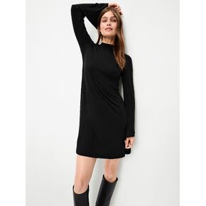 Old Navy High-Neck Jersey Mini Swing Dress - Black Jack in Saudi Arabia