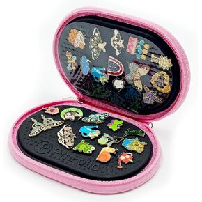 PinFolio Go Pin Display Bag, Lightweight & Compact Sports & Disney Pin Book Designed for Loungefly Backpacks & Easy Trading Up to 40 1-Inch Enamel Pins (Pink) in Kuwait