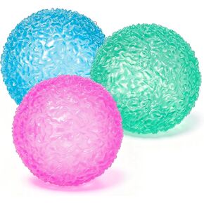 3pc Stress Balls for Adults, Squishy Ball Sensory Textured Memory Gel Fidget Toys for Kids/Adults Hand Exercises, Valentines Day Party Favors Anxiety Relief Squeeze Ball(1.80“) in Kuwait