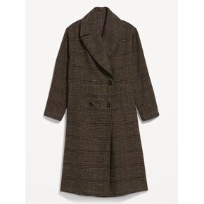 Old Navy Oversized Full-Length Overcoat - Brown Plaid in Kuwait