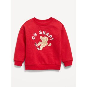 Old Navy Oversized Long-Sleeve Graphic Sweatshirt for Toddler Boys - Robbie Red in Kuwait