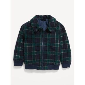 Old Navy Plaid Corduroy Bomber Jacket for Toddler Boys - Navy Green Plaid Bias in Kuwait