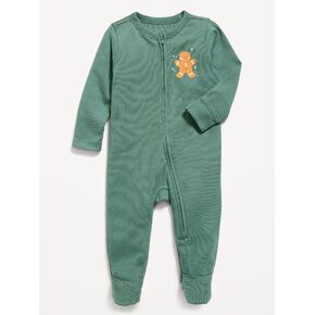 Old Navy 2-Way-Zip Sleep & Play Footed One-Piece for Baby - Forest Shade in Kuwait