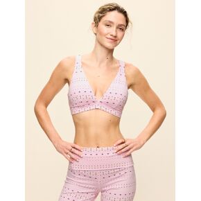 Old Navy Light Support PowerChill  V-Neck Sports Bra - Palest Blossom in Kuwait