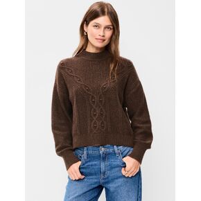 Old Navy SoSoft Crew-Neck Cable Knit Sweater - Earthen in Kuwait