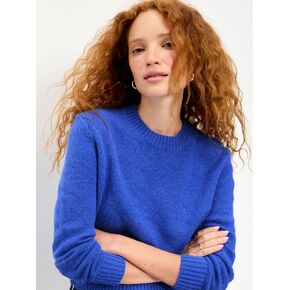 Old Navy Shrunken Cozy Wool-Blend Crew-Neck Sweater - CRAYON BLUE in Kuwait