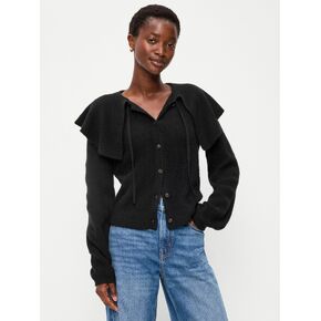 Old Navy SoSoft Cape-Collar Cardigan Sweater - Black Jack in Kuwait