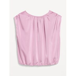 Old Navy Boatneck Drapey Bubble-Hem Top - SL SATIN BUBBLE TOP:ROSE DAWN in Saudi Arabia