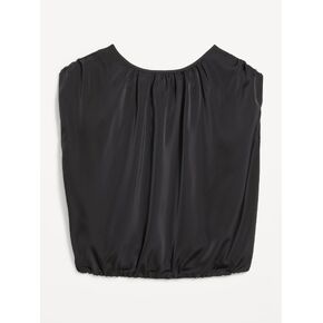 Old Navy Boatneck Drapey Bubble-Hem Top - BlackJack in Saudi Arabia