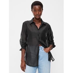 Old Navy Organza Button-Down Shirt - Black Jack in Saudi Arabia