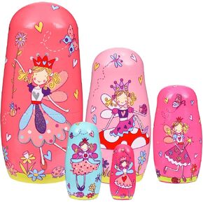 Russian Nesting Dolls, Bear Wooden Stacking Set, 5 Pcs in Saudi Arabia