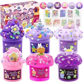 6 Pack Butter Slime Kit,Super Soft Stretchy Non-Sticky, Birthday Gifts for Girls and Boys, Stress Relief Toy in Kuwait