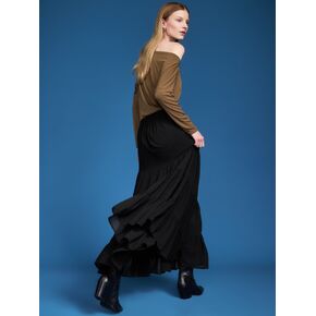 Old Navy Old Navy x Altuzarra Tiered Swing Maxi Skirt - Black Jack in Saudi Arabia