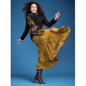 Old Navy Old Navy x Altuzarra Tiered Swing Maxi Skirt - Oakmoss in Saudi Arabia