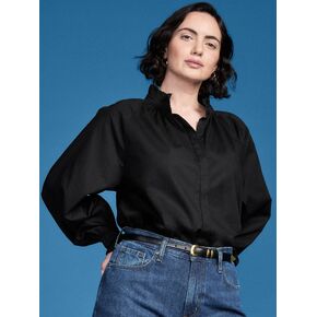 Old Navy Old Navy x Altuzarra Long-Sleeve Button-Down Top - Black Jack in Saudi Arabia