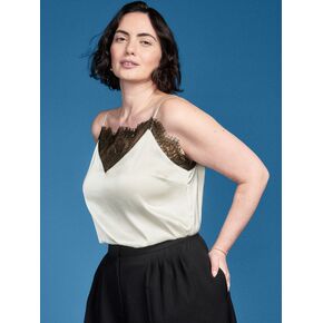 Old Navy Old Navy x Altuzarra Satin Lace Cami Top - Sea Salt in Saudi Arabia