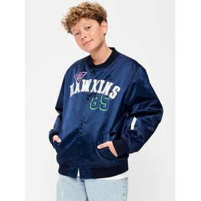Old Navy Old Navy x Netflix Stranger Things: Tales From '85 Satin Bomber Jacket for Boys - Obscure Night in Kuwait