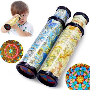 Anyumocz 2 Pcs Magic Kaleidoscope,Old World Kaleidoscope Classic Toys,Stretchable Long Classic Kaleidoscope Toy for Boys and Girls Gifts,Children Toys(Two Colors) in Saudi Arabia