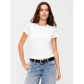 Old Navy Hug Double-Layer Short-Sleeve Top - White Lilies in Kuwait