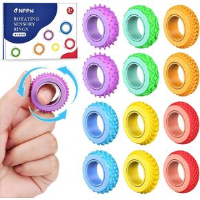 Fidget Rings for Kids, 12 Pack (Memphis) in Kuwait