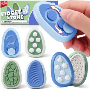 Fidget Toys Adults Stress Relief: 4 Pack Fidget Stone - Sensory Calming Desk Toys for Teens Kids with ADHD Autism - Office Tension Relief Focus Tool in Kuwait