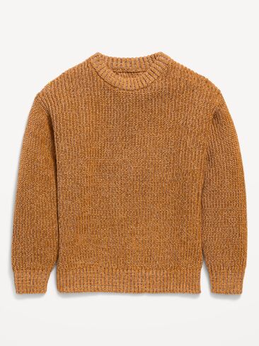 Old Navy Oversized Crew-Neck Sweater for Boys - Baltic Amber in Kuwait