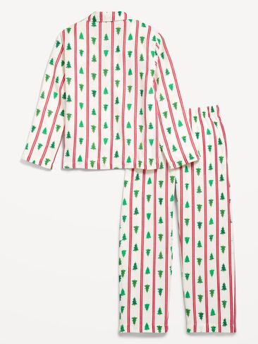 Old Navy Gender-Neutral Printed Flannel Pajama Pants Set for Kids - Tree Stripes (Match the Fam!) in Kuwait