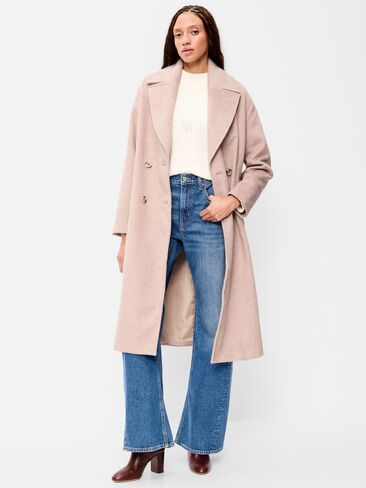 Old Navy Oversized Longline Overcoat - Oatmeal in Kuwait