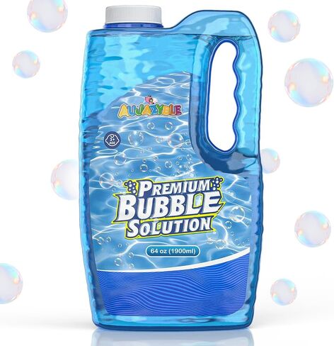 Aujazyble 2 Bottles Bubbles Solution Refill 64 OZ for Bubble Machine Wands in Kuwait