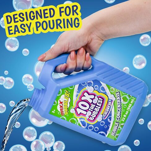 Maxx Bubbles 32 Oz Bubble Solution Concentrate - Non-Toxic, Dye Free in Kuwait