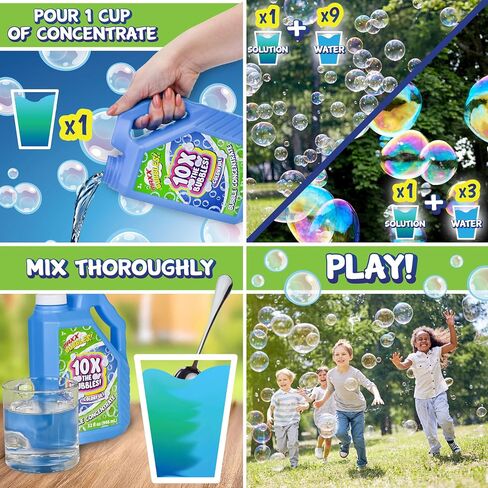 Maxx Bubbles 32 Oz Bubble Solution Concentrate - Non-Toxic, Dye Free in Kuwait