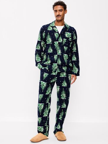 Old Navy Flannel Pajama Set for Men - Christmas Trees (Match the Fam!) in Kuwait