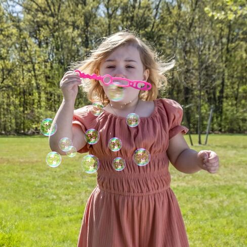 Little Kids Bubbles by Fubbles 64oz Non Toxic Bubble Solution | Refill Solution for Bubble Machines and Bubble Toys | Bubble Wand Included, Colors May Vary in Kuwait