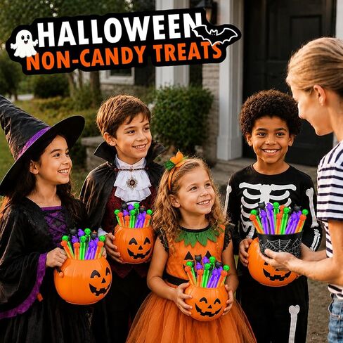 Halloween Treats Non Candy for Toddlers 24-300 PCS, Mini Bubble Wands Prizes Toys Gifts Bags for Kids, Small Halloween Birthday Classroom Party Basket Goody Bag Stuffer Trinkets Stuff for Boys Girls in Kuwait
