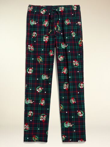 Old Navy Old Navy x Disney Flannel Pajama Pants for Men - Disney Wreath Plaid in Kuwait