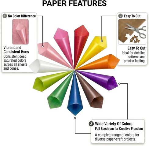 110 Pcs Kite Paper for Craft: 6" x 6" Tissue Paper Kit for DIY Art, 10 Color Sheets for Window Crafts or Holiday Decoration in Saudi Arabia