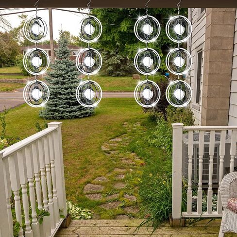 12 PCS Stainless Steel Bird deterrents for Outside,Bird reflectors to Keep Birds Away,3D Wind Spinners Outdoor Bird Scarer Discs Set Pigeon Deterrent to Keep Swallows Sparrow Away Garden Porch Pool in Kuwait