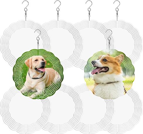 8 Inch Sublimation Wind Spinner Blanks 10 Pack,Outdoor Decoration in Kuwait
