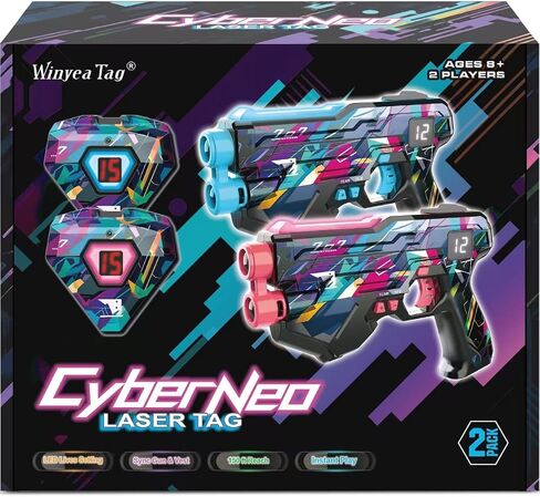 Laser Tag Guns with Vests Set of 2, Lazer Tag Game for Kids, Teens & Adults, Fun Outdoor Teenage Game & Activities, Cool Toy Gift for Teenage Ages 8 9 10 11 12+Year Old Boy & Girls in Saudi Arabia