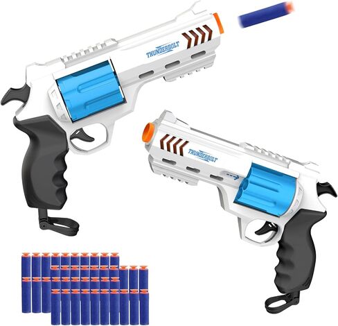 Foam Dart Blaster for Kids, Pull to Prime, 8-Dart Rotating Barrel, 20 Darts, Outdoor Toys Shooting Games for 8 Year Old + Boys & Girls (Blue) in Saudi Arabia