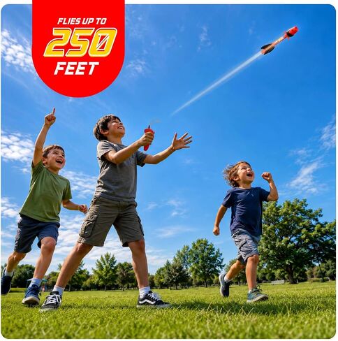 Light Up Toy Slingshot Rocket Launcher - Kids Outdoor Toys Ages 8-12 Years - 10 Year Old Boy Birthday Gift - Outside Sling Shot Boys Toys for 8 9 10 11 12 Year Old - Fun Gifts for Boys 8-10, 8-12 in Saudi Arabia