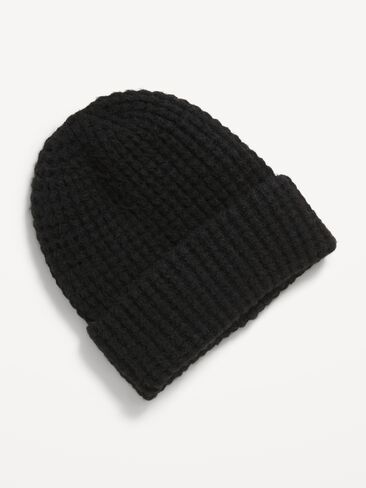 Old Navy Waffle Knit Beanie for Men - Black Jack in Kuwait