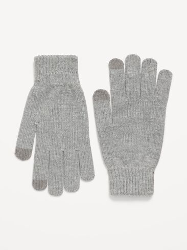 Old Navy Knit Gloves for Men - Dark Heather Gray in Kuwait