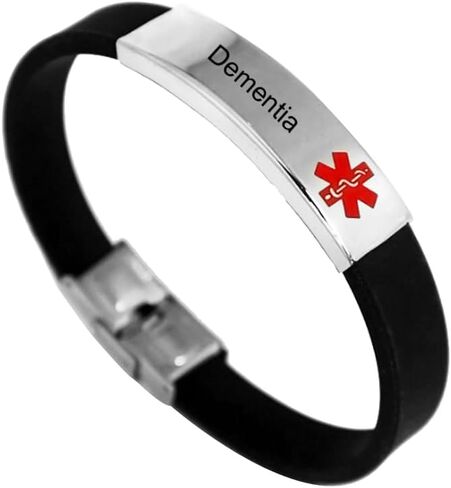 ZKXXJ Medical Alert Bracelet for Teens Adults Boys Girls,Silicone Wristband Emergency ID Identification Cuff Bracelets Health Allergy Awareness Jewelry for Men Women in Kuwait