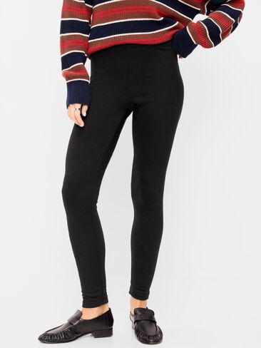 Old Navy High-Waisted Fleece-Lined Leggings - Black Jack in Kuwait