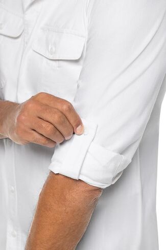 Coolibar UPF 50+ Men's Carson Chambray Shirt - Sun Protective in Kuwait