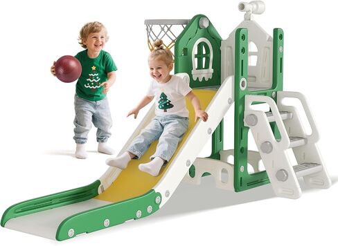 BIERUM 6 in 1 Toddler Slide for Toddlers Aged 1-3 Indoor Playset Blue in Saudi Arabia
