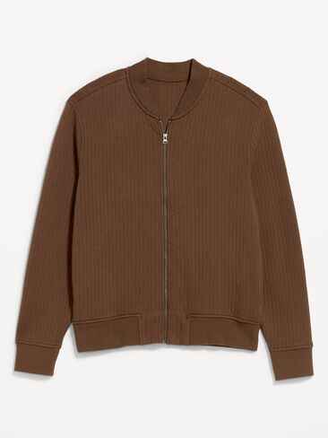 Old Navy Quilted Fleece Bomber Jacket - Dark Walnut in Kuwait